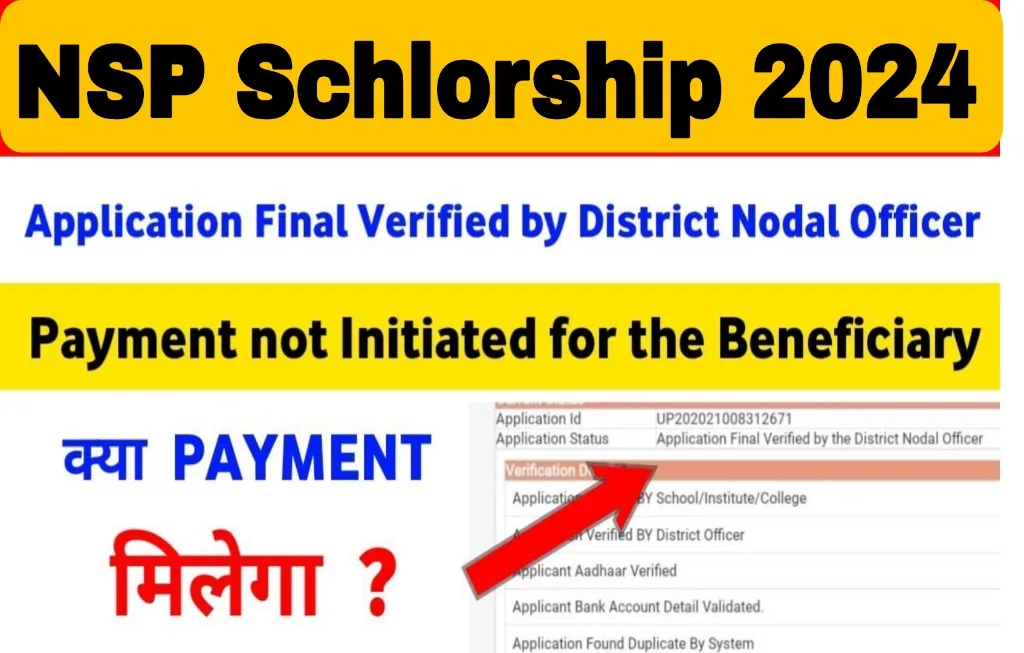 NSP Scholarship 2023 Final Verified By District Nodal Officer Pending And Solution